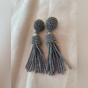 Grey Tassel Earrings